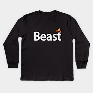 Beast creative text design Kids Long Sleeve T-Shirt